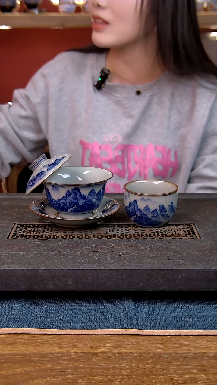 简装家用款2件套 老陶泥开片纹陶瓷茶具