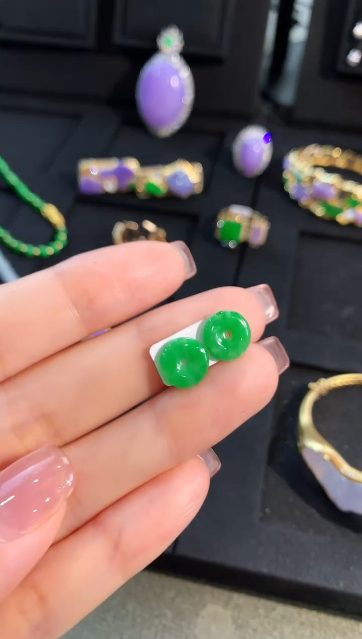 【闪购商品】翡翠耳饰未镶嵌耳饰