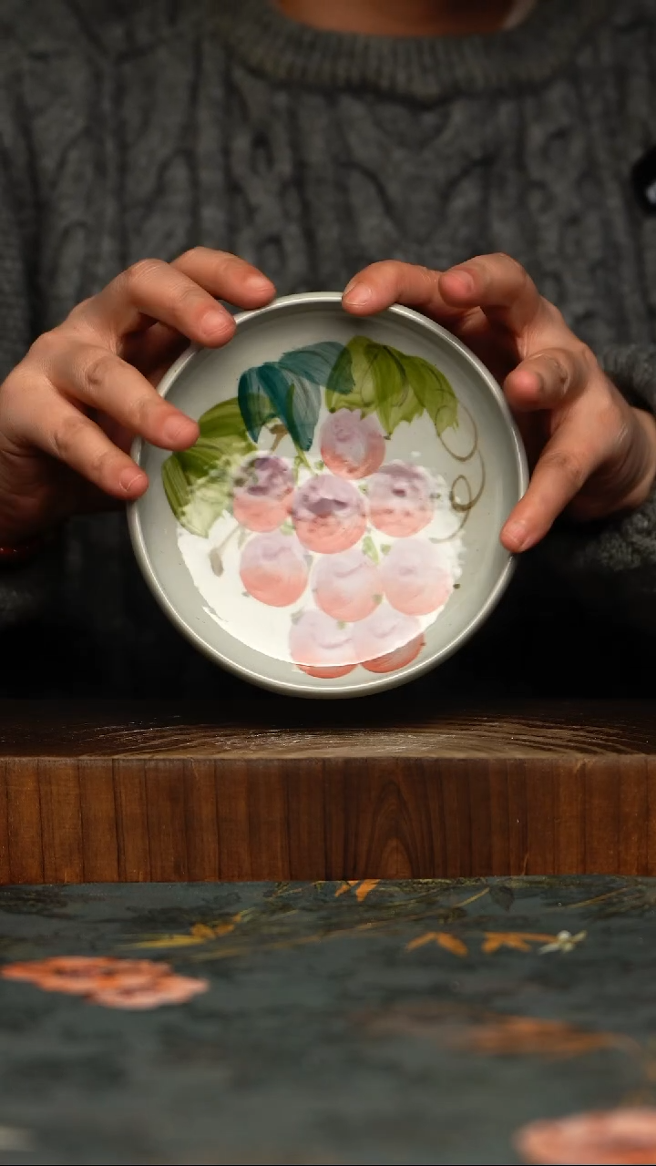 瓷片釉下彩手工手绘同款