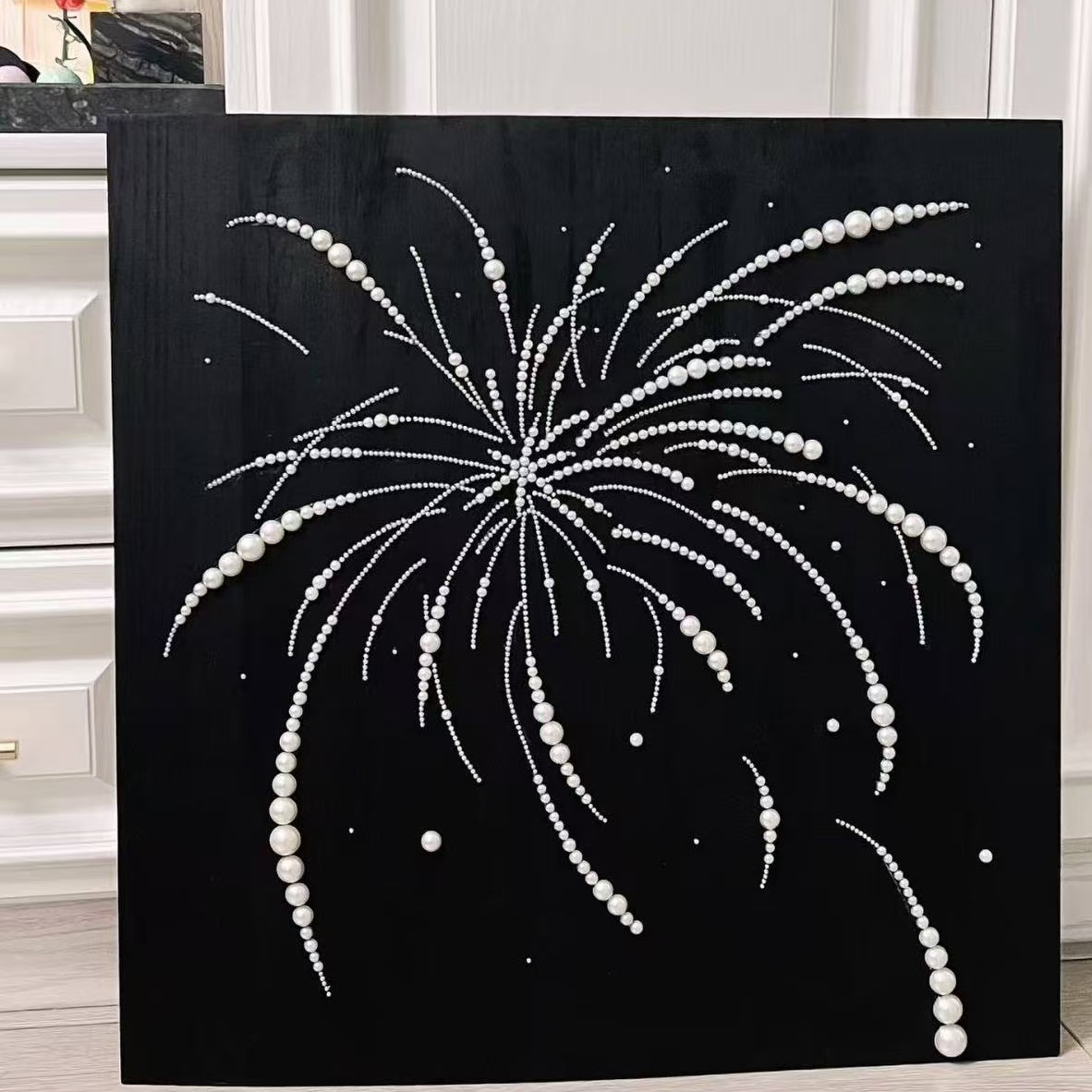 DIY珍珠画材料包手工自粘蝴蝶城堡装饰画创意益智手工