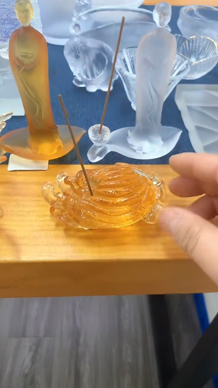 【闪购商品】茶盏琉璃琥珀色佛手香插
