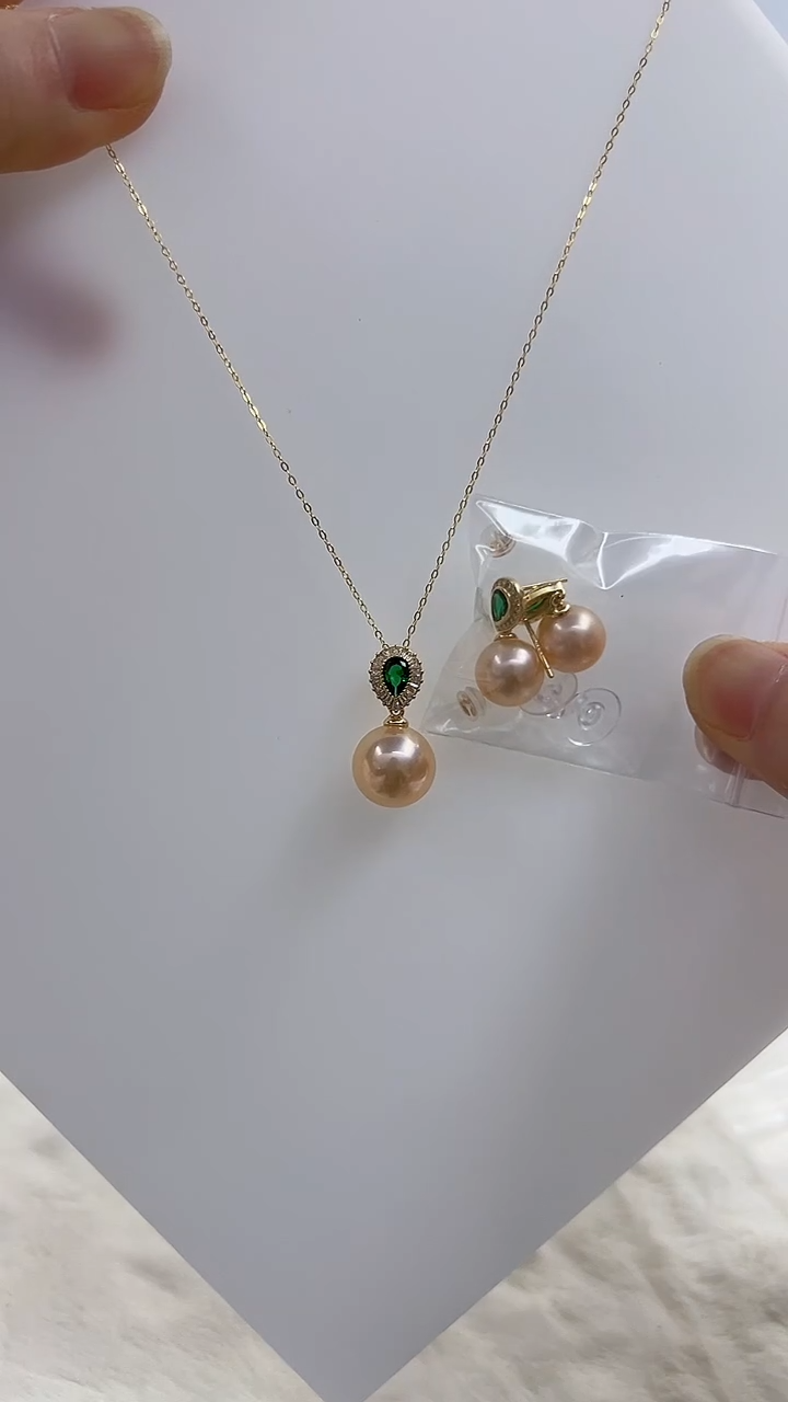 【闪购商品】银S925镶嵌海水珍珠DA套装@@bd144