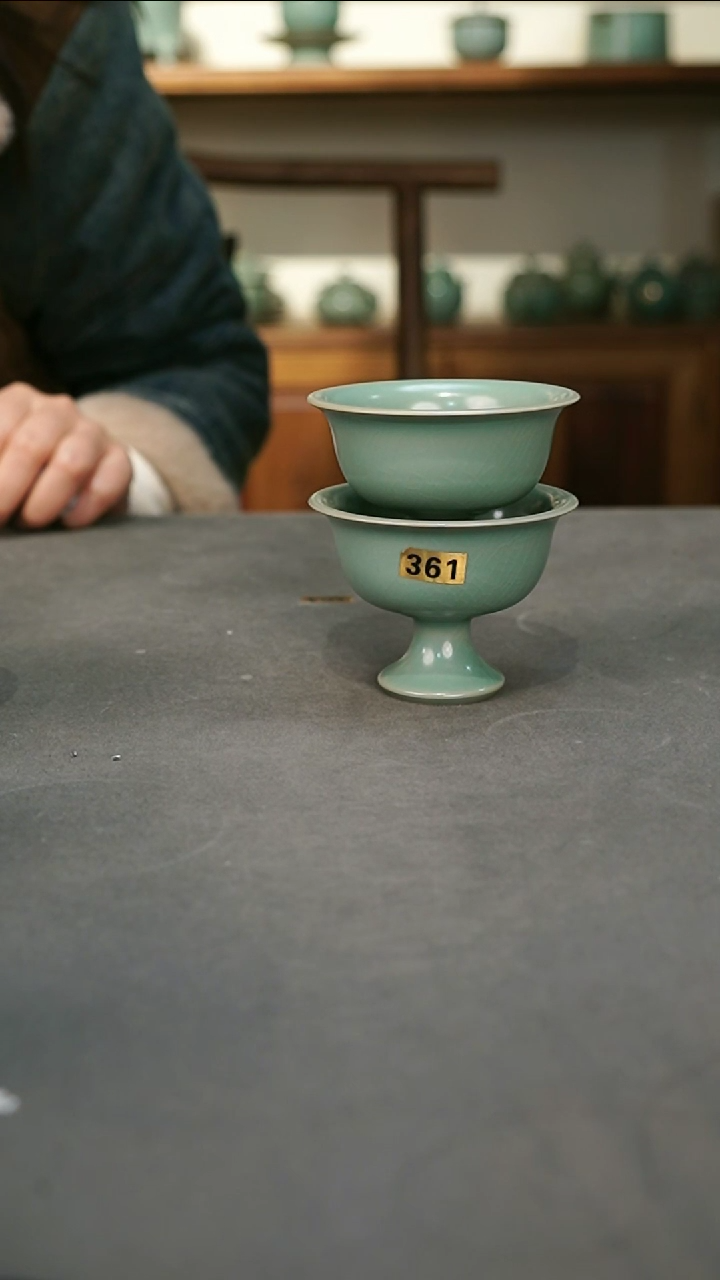 【闪购商品】君子汝瓷慕君青【高足杯】一级