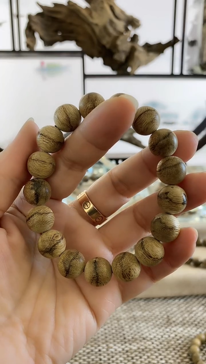 【闪购商品】沉香手串达拉干虎斑老料13MM手串