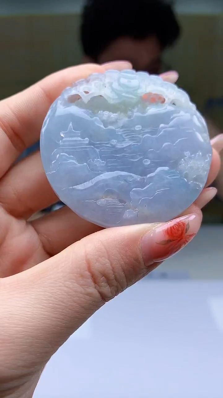 【闪购商品】定制翡翠未镶嵌4688ty-毛货挂件42