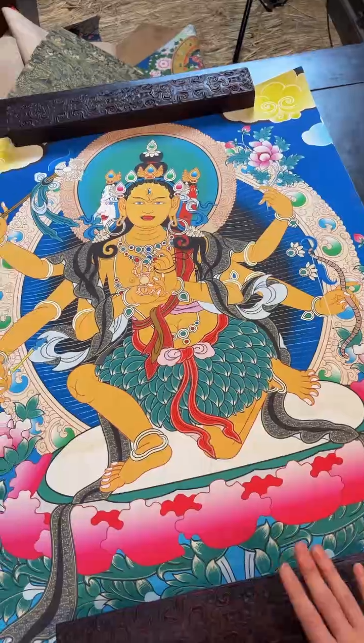 装裱画精品手绘唐卡链接--A