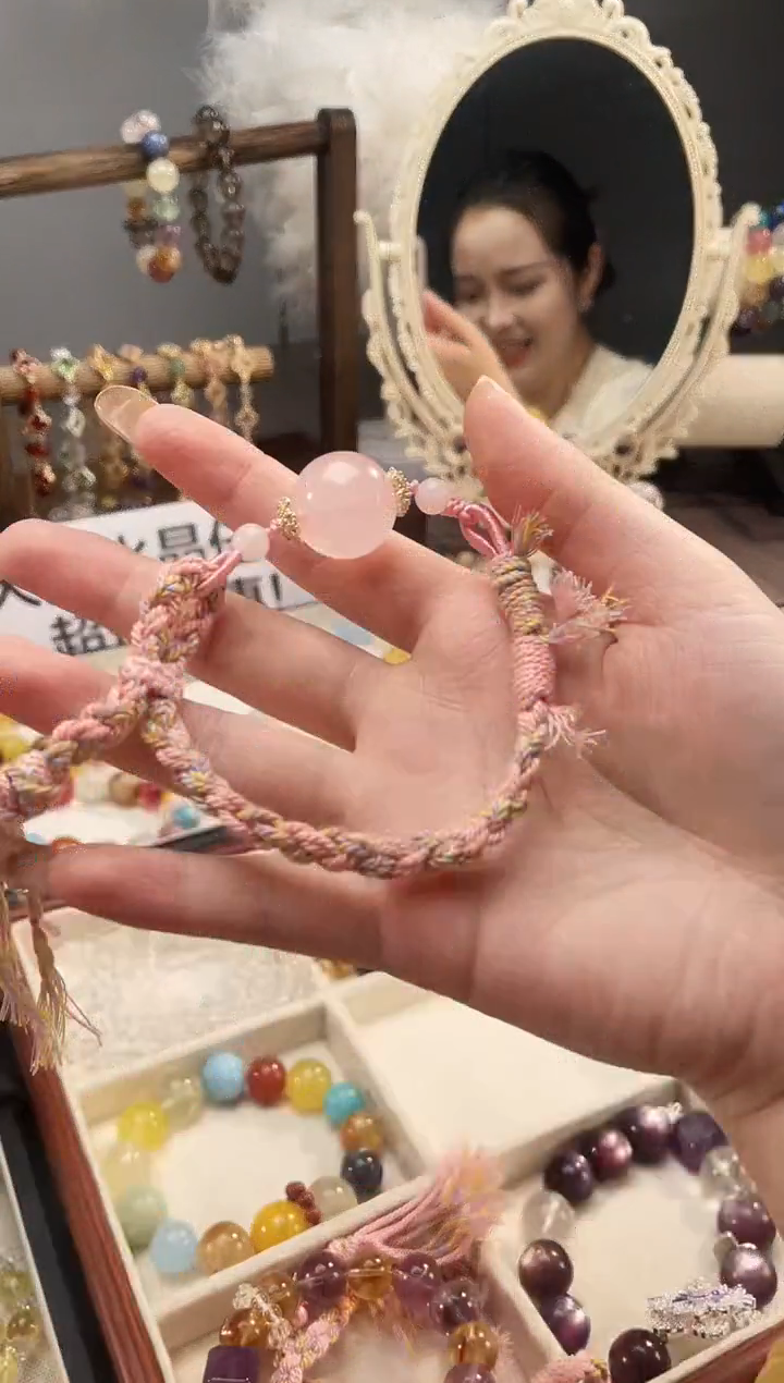 未镶嵌手串水晶粉水单珠手串