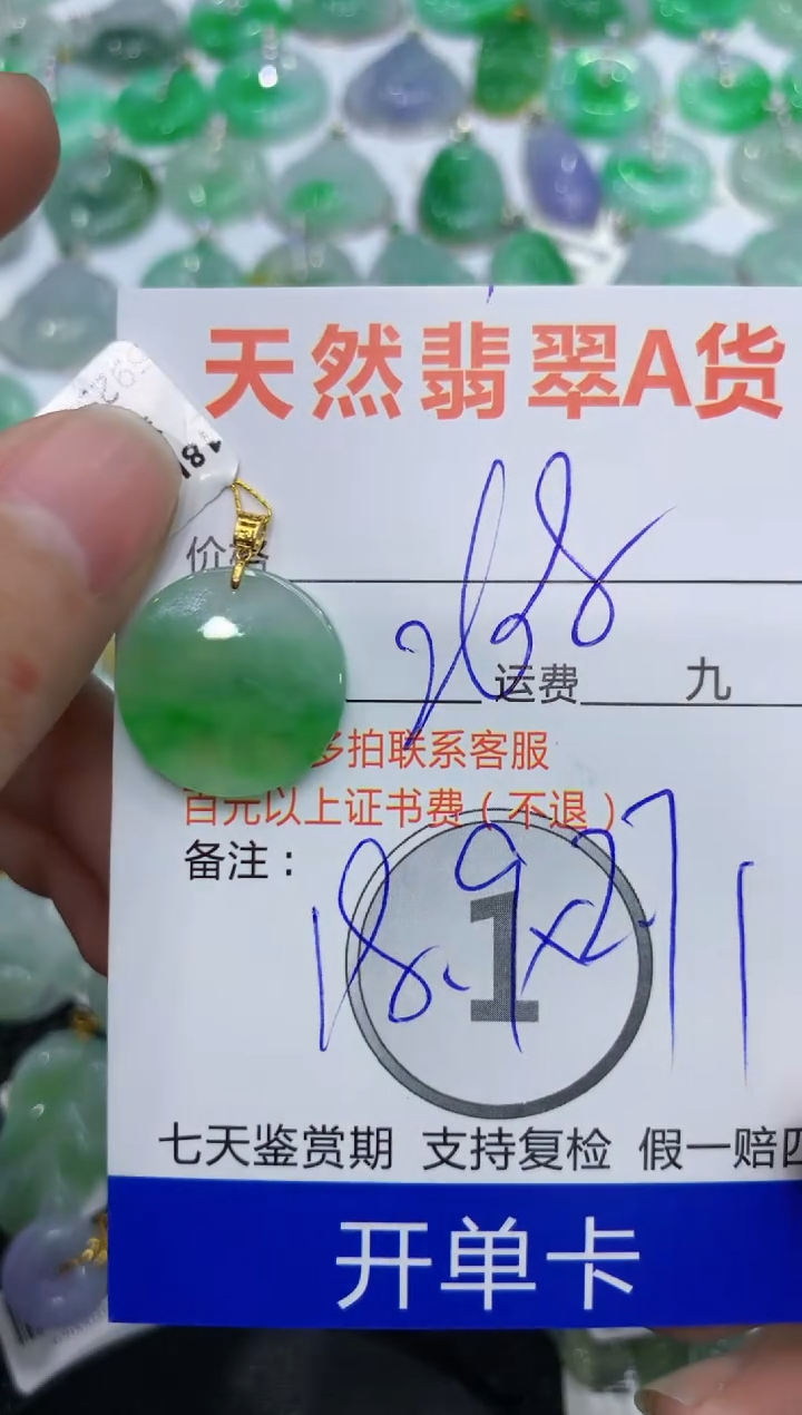 【闪购商品】翡翠颈饰18K金镶嵌11（ 定向 风筝拽不）
