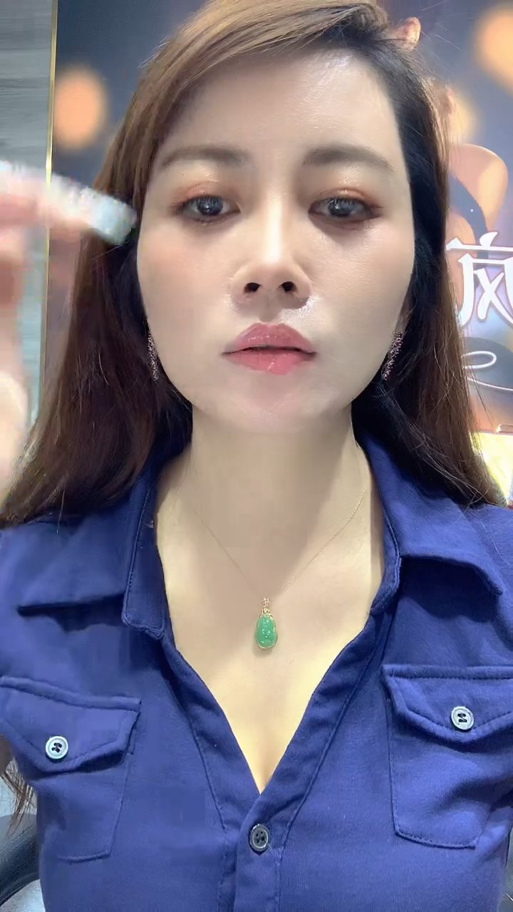 翡翠18K金镶嵌吊坠(不含链)YD03翡翠多样性发一