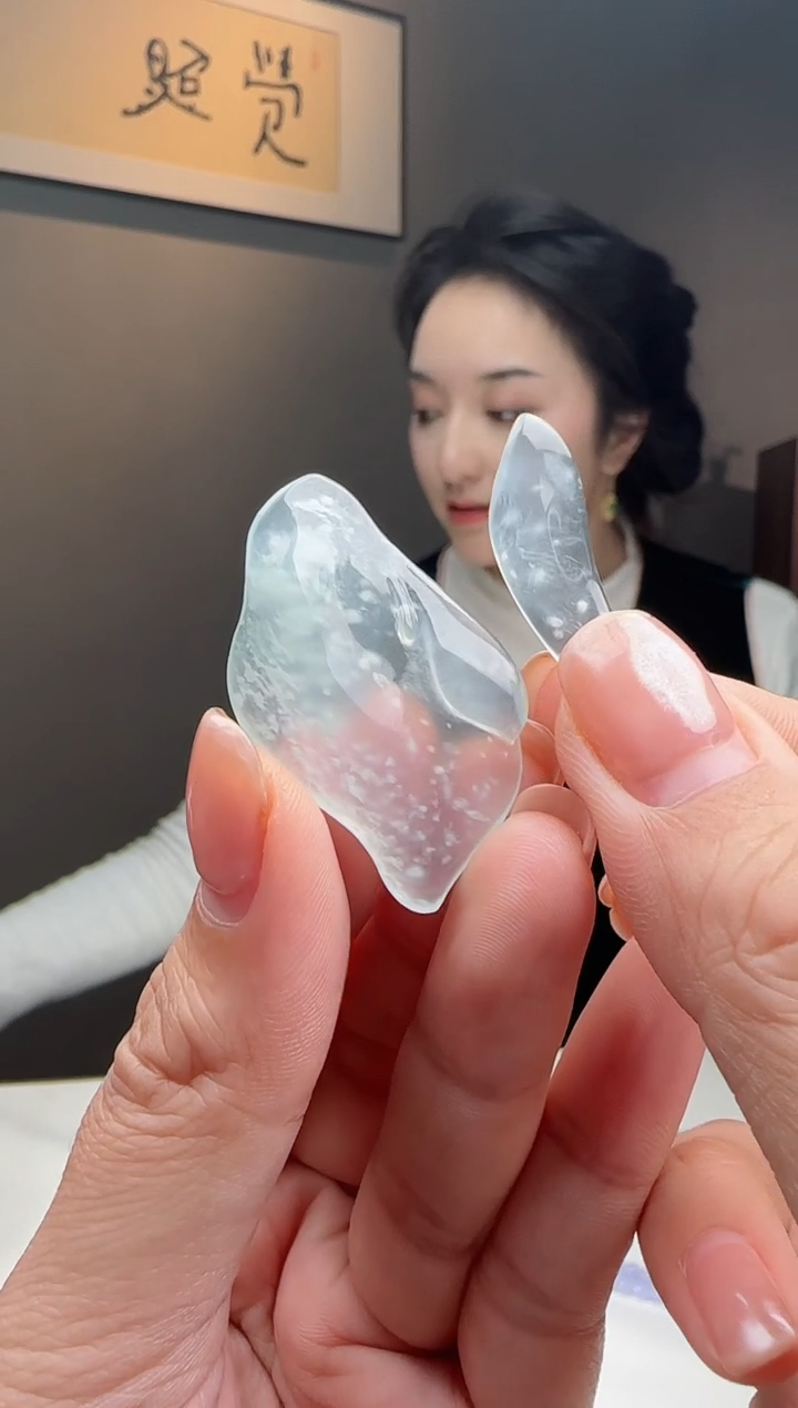 未镶嵌裸石翡翠雪花棉裸石