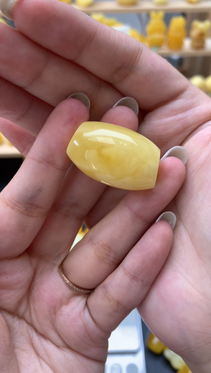 琥珀银S925镶嵌珠宝奇石070琥珀蜜蜡微瑕