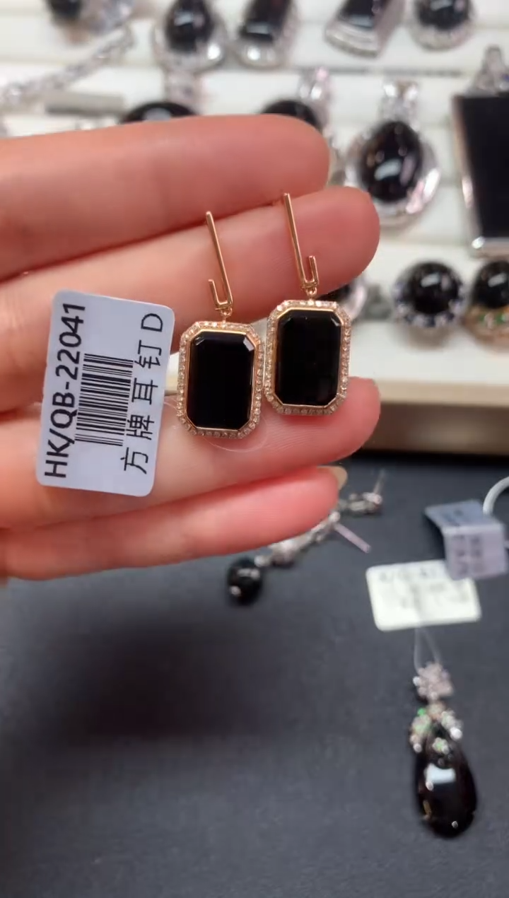 【闪购商品】翡翠耳饰18K金镶嵌Z547|4800