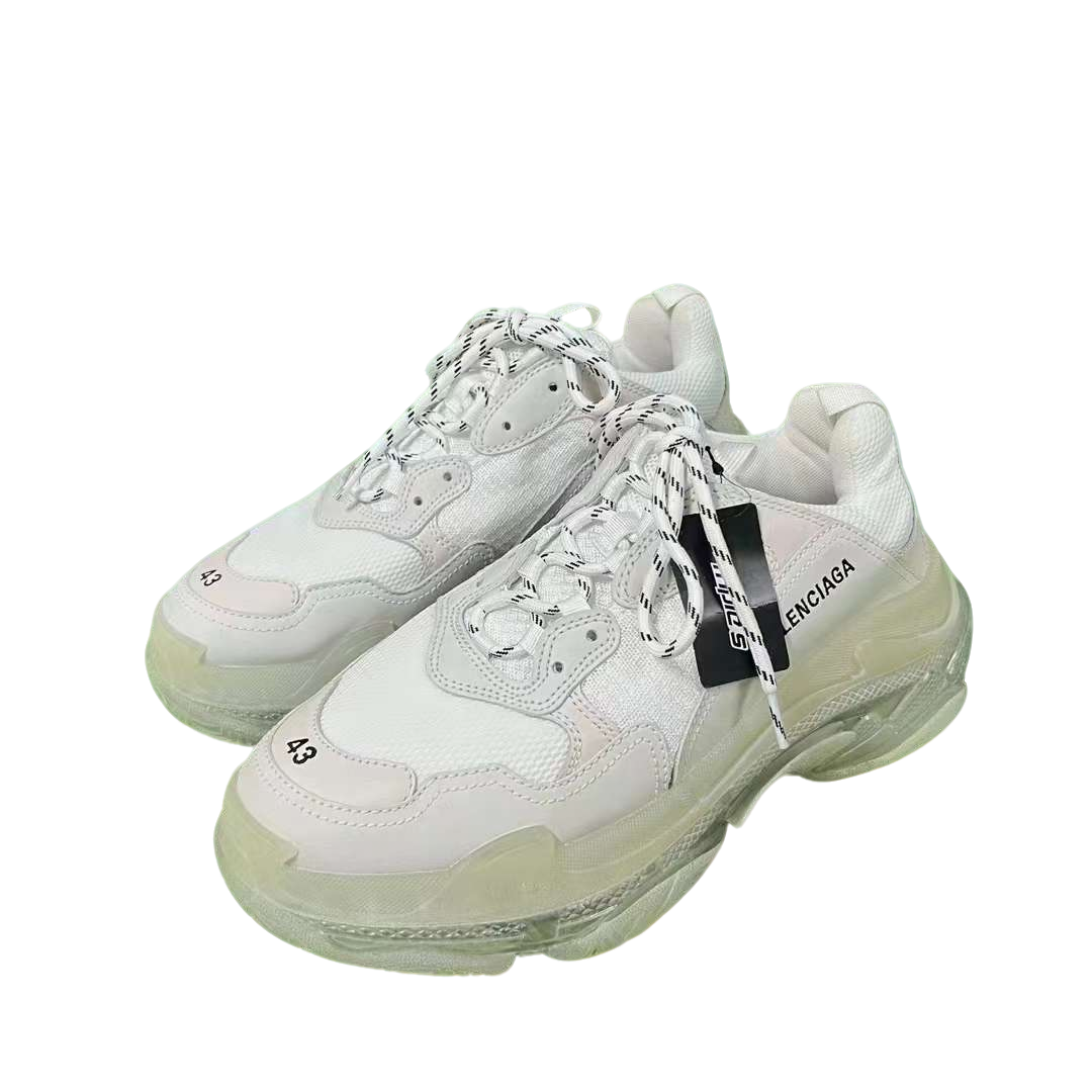 全新未使用 Balenciaga/巴黎世家 Triple S 白色 老爹鞋 43码