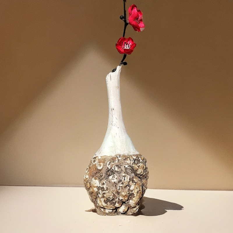243*油茶树奇瘤自然木艺花瓶摆件插花工艺品家居高雅艺品