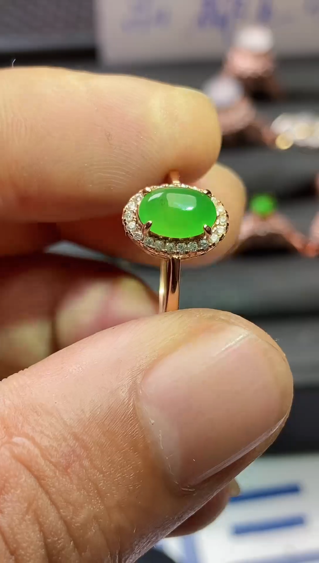 【闪购商品】翡翠戒指银S925镶嵌0000