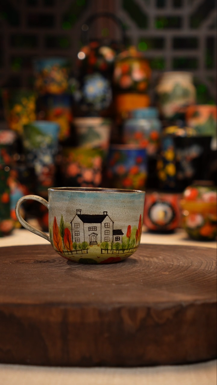 油画   釉下彩   杯子