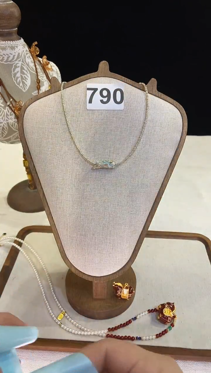 项链钛钢淡水珍珠790