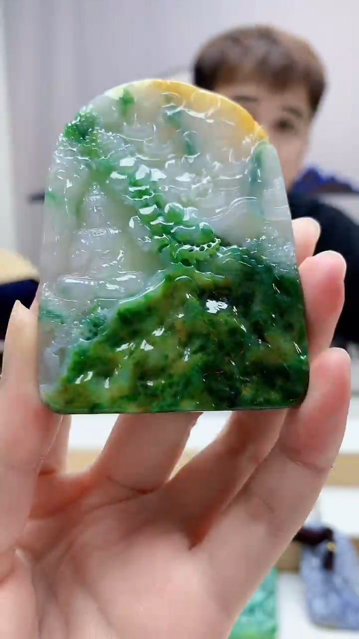 未镶嵌定制翡翠4868zm-毛货挂件观音118