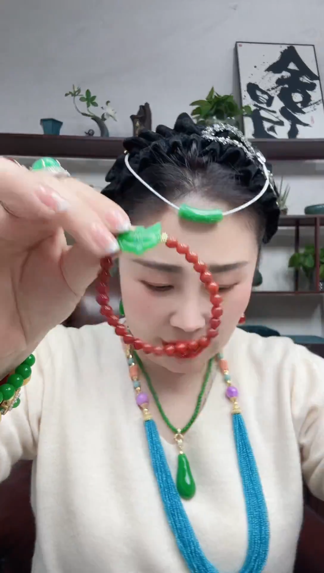 未镶嵌手链翡翠狐狸头手串
