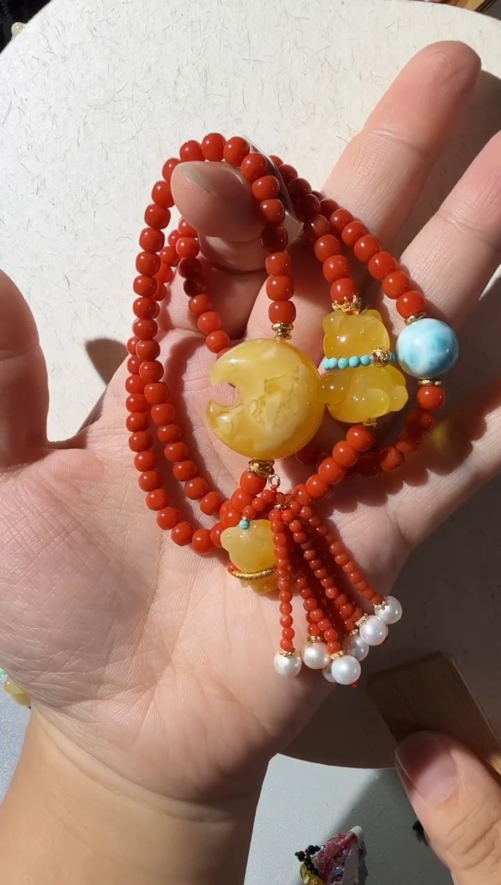【闪购商品】蜜蜡手链未镶嵌蜜蜡月亮手链