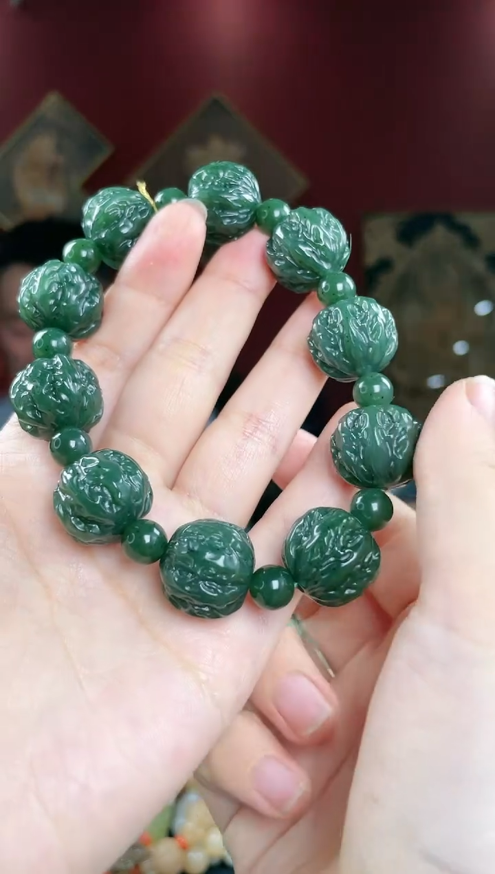 【闪购商品】和田玉手串未镶嵌核桃手串