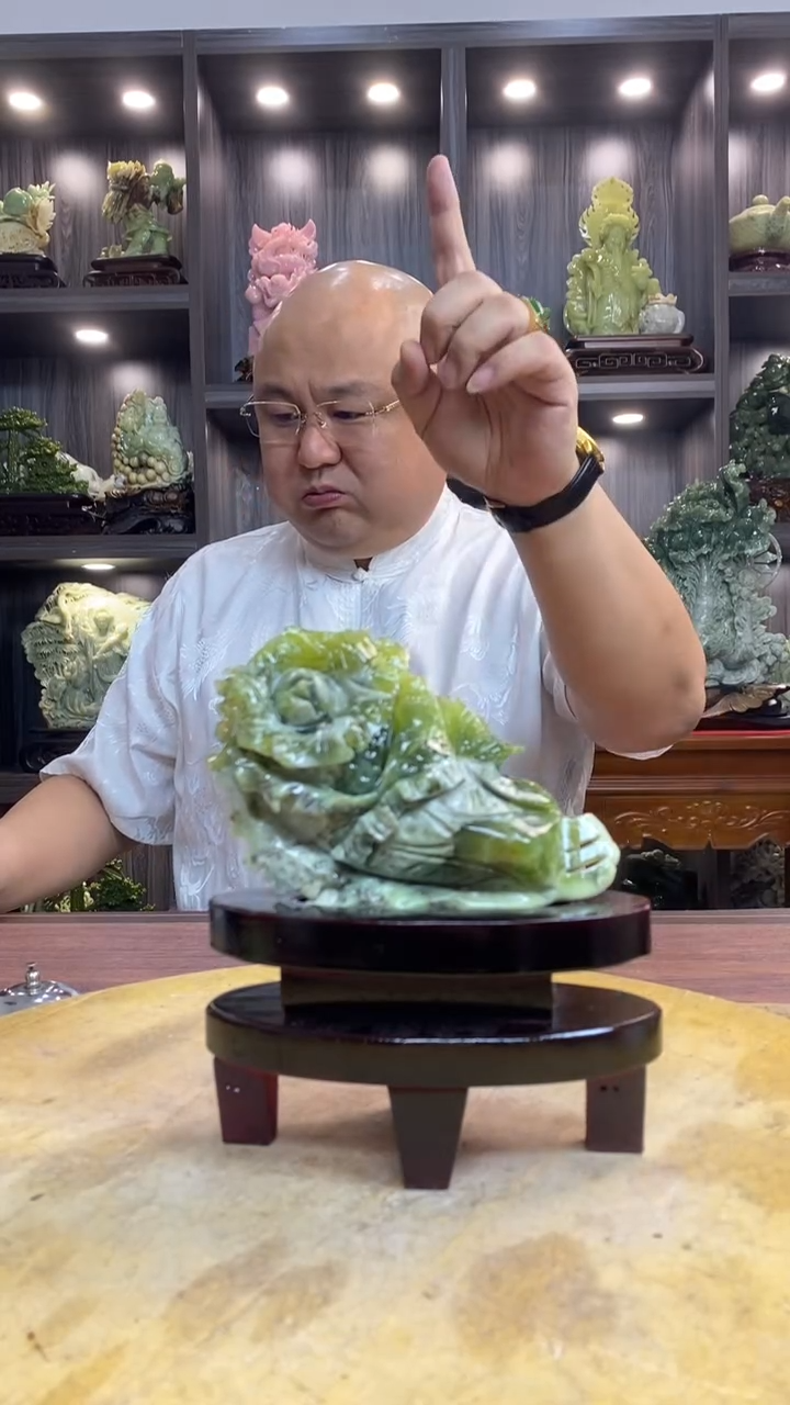 玉艾**迪玉岫岩料手工雕刻装饰摆件居家送礼一物一图精品摆件