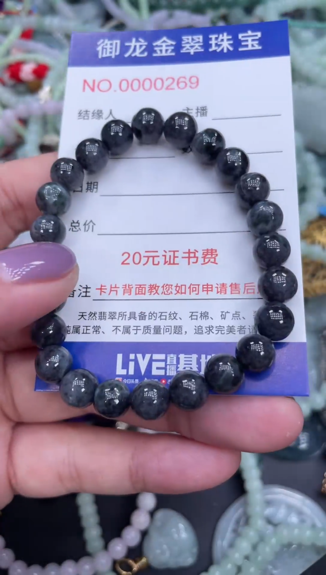 翡翠未镶嵌颈饰076