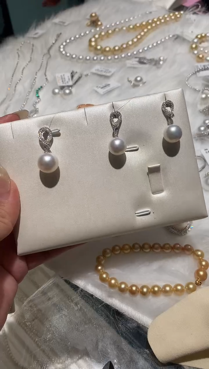 18K金镶嵌套装海水珍珠A165|19800