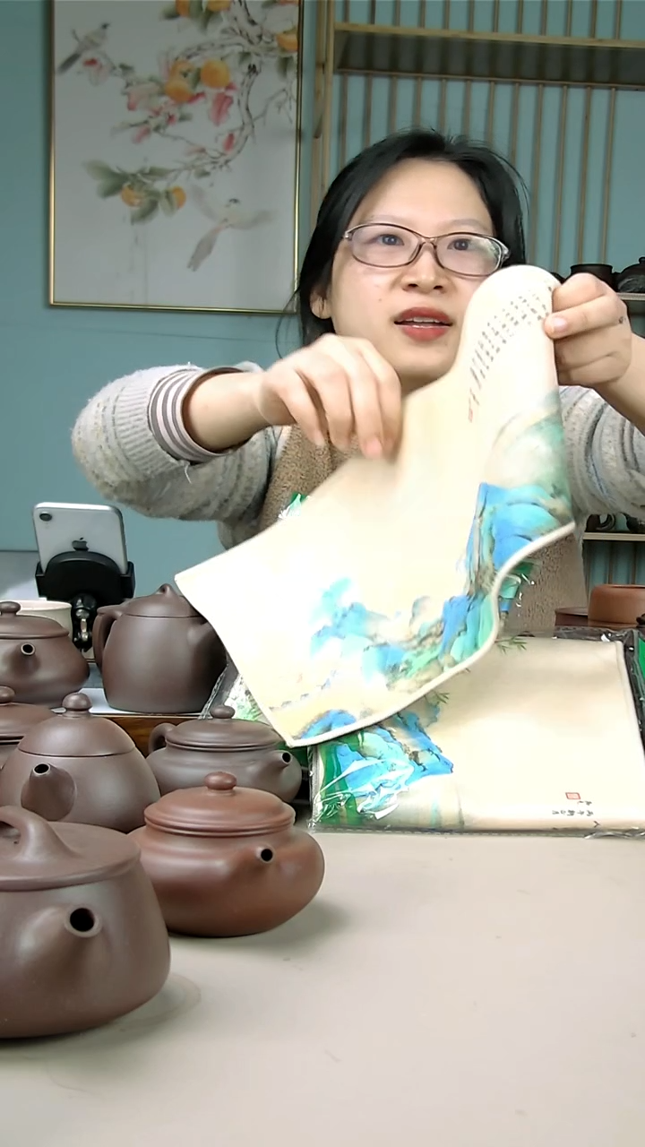 茶壶紫砂茶巾两条