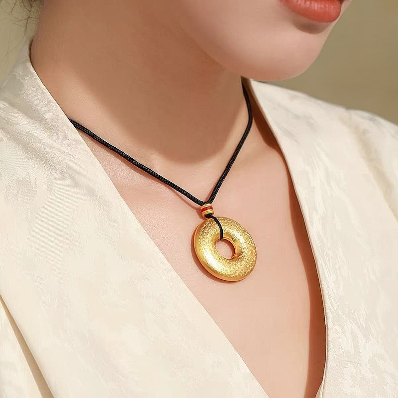 合金吊坠 项坠民族风平安扣时尚项链情侣手工精美饰品送女友礼物