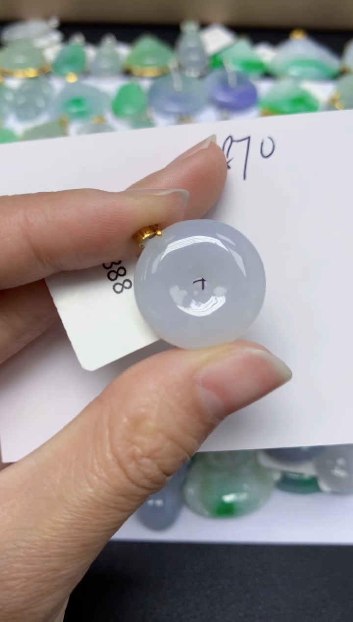 【闪购商品】翡翠颈饰18K金镶嵌 天然翡翠A货