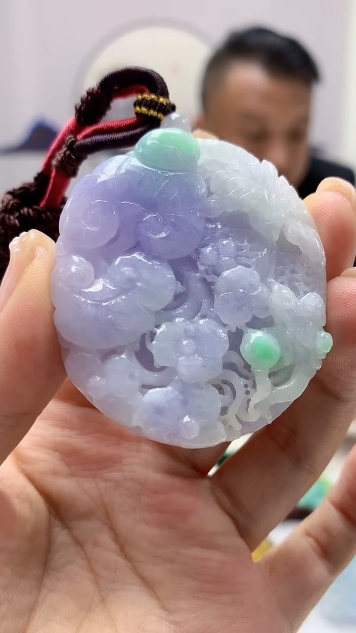 【闪购商品】定制翡翠未镶嵌4969ms-毛货292花鸟