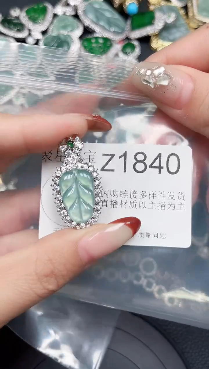 【闪购商品】翡翠颈饰未镶嵌赠皮绳1840