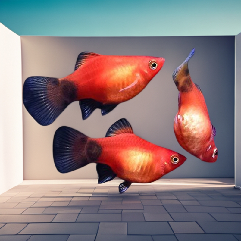 热带观赏鱼小米奇鱼胎生鱼小型鱼好养淡水鱼福利红米奇萌宠活体