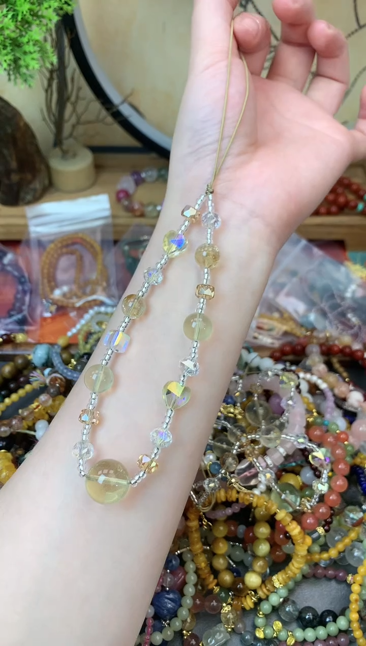 【闪购商品】黄晶吊坠(赠链)未镶嵌927手串