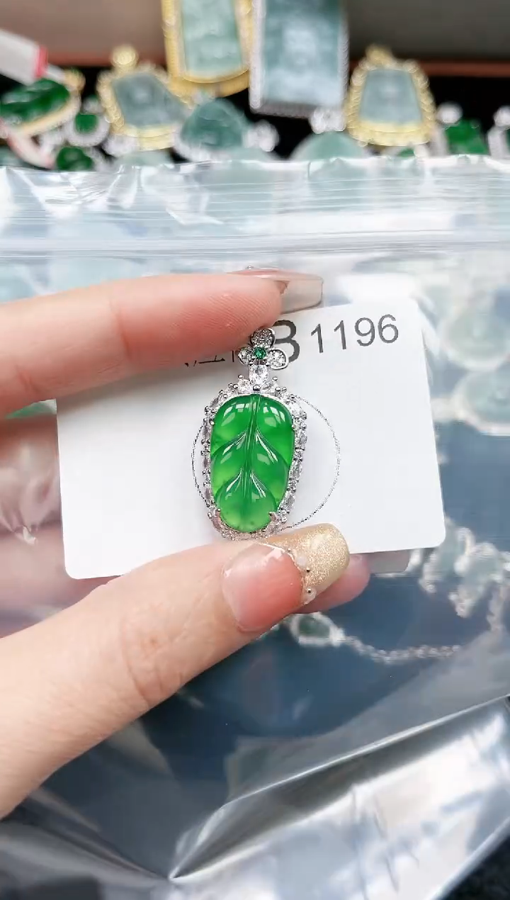 【闪购商品】翡翠颈饰未镶嵌1196赠皮绳