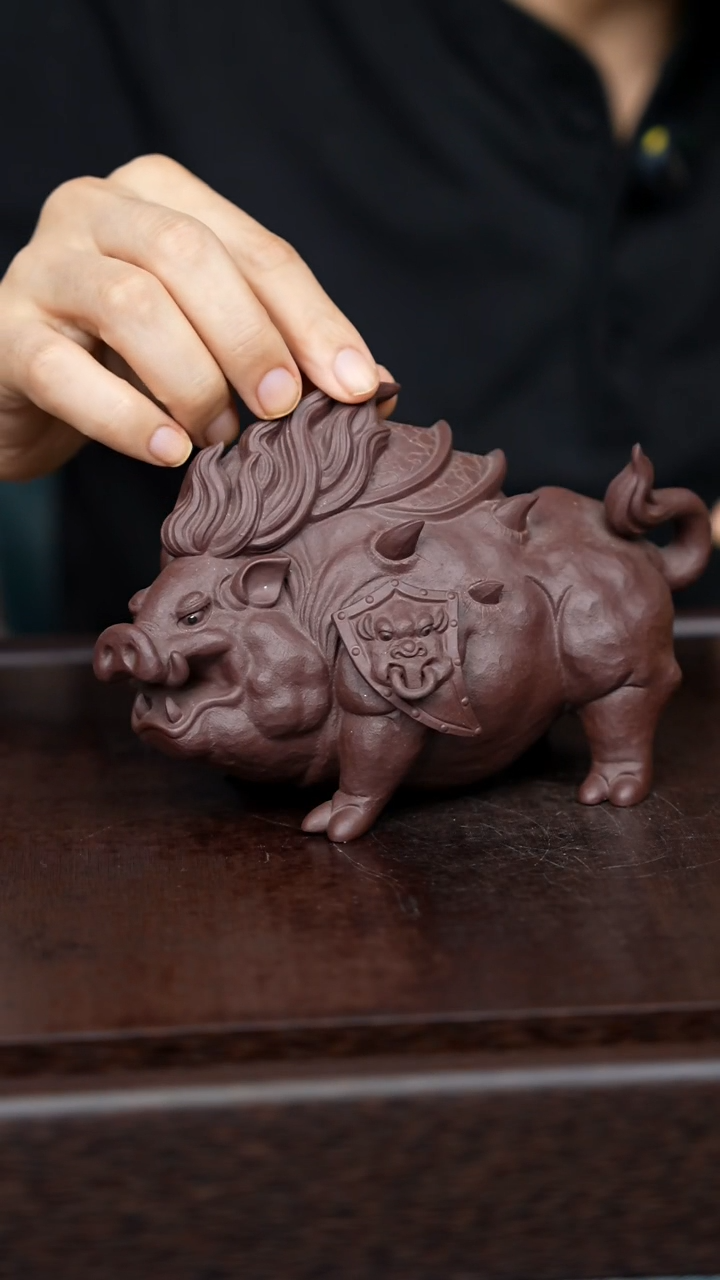 紫砂茶宠紫砂 大野猪