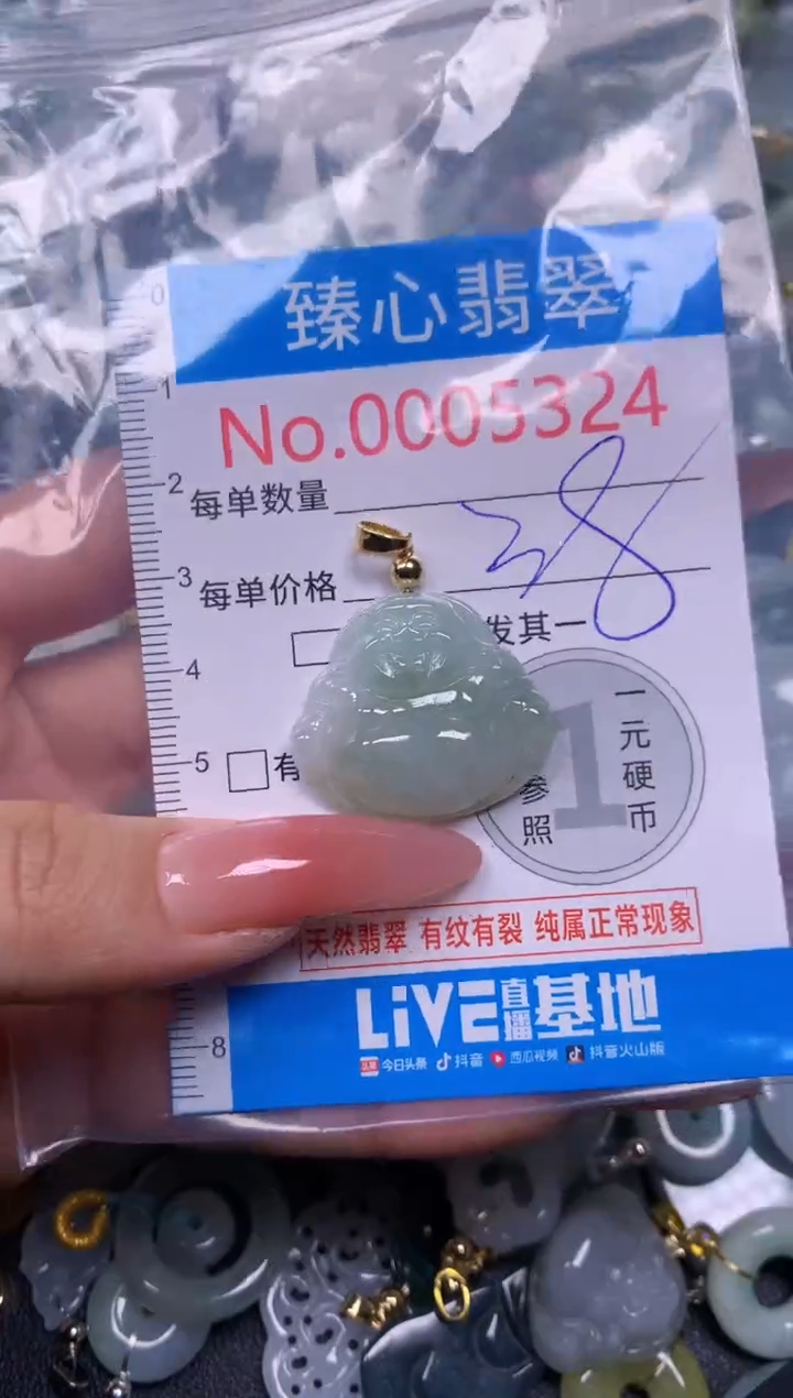 【闪购商品】翡翠颈饰未镶嵌含绳0005324