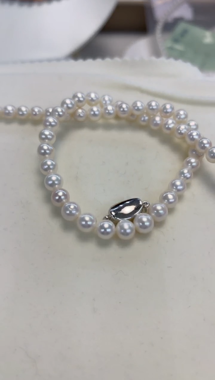 颈饰银S925镶嵌淡水珍珠6.5-7MM无核