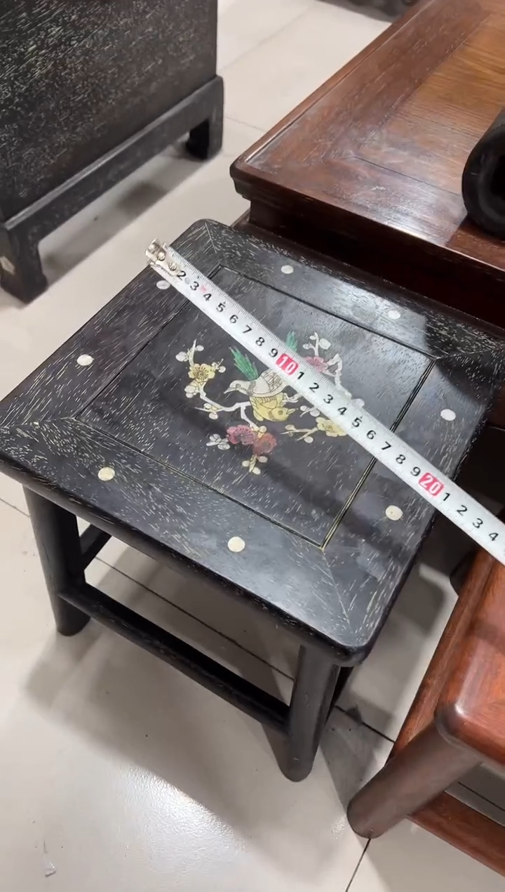 紫檀木非螺钿富贵凳