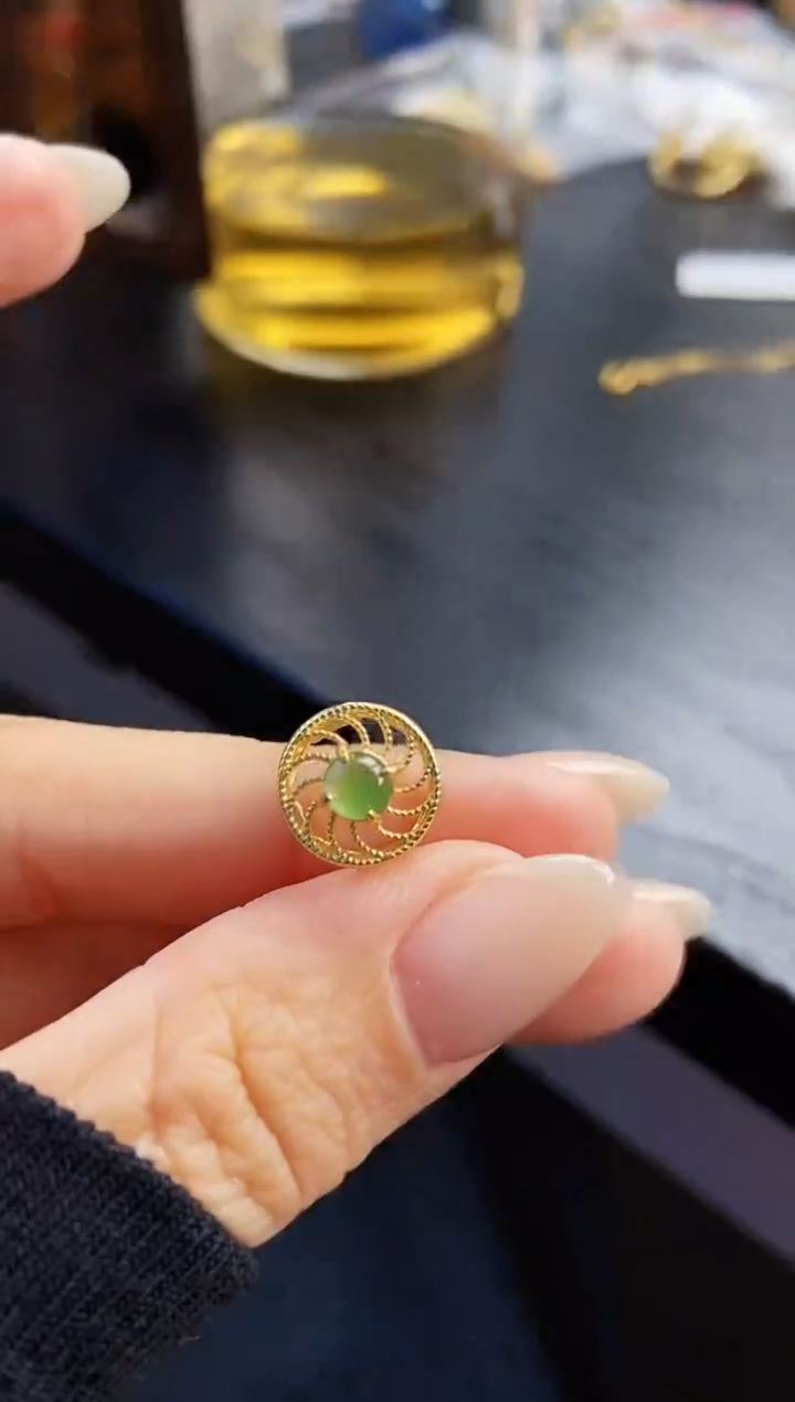 颈饰银S925镶嵌翡翠12