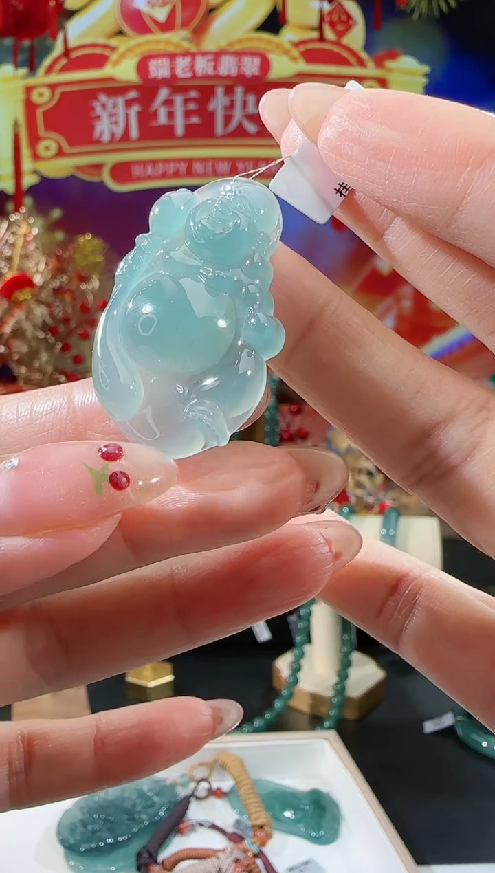 【闪购商品】翡翠吊坠(不含链)未镶嵌布袋佛多样性发一