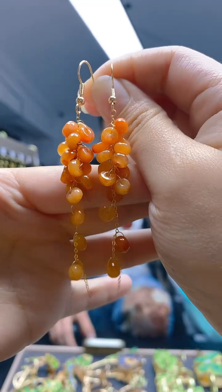 【闪购商品】翡翠耳饰合金0467翡翠耳钩