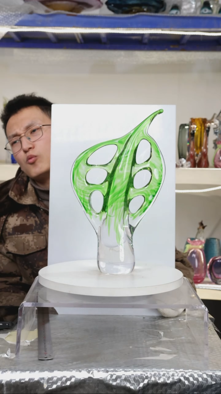 【闪购商品】琉璃【幻彩】高34精品琉璃正常手工痕迹