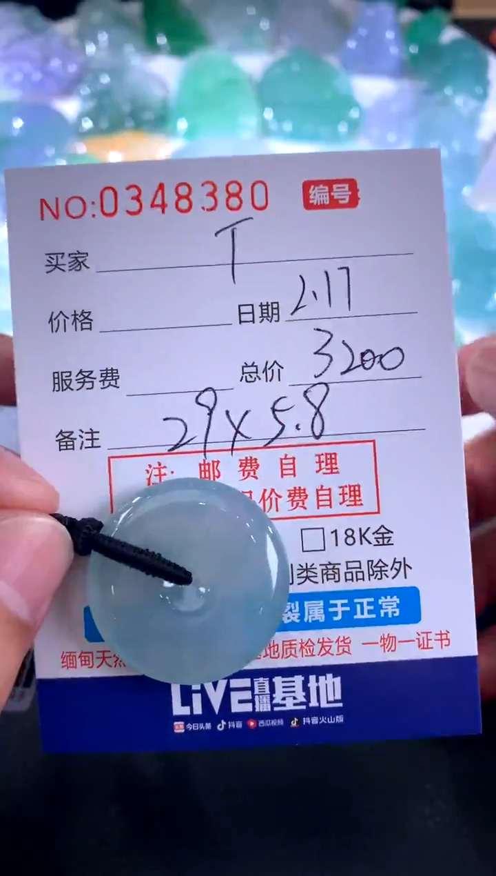 【闪购商品】翡翠颈饰未镶嵌平安扣