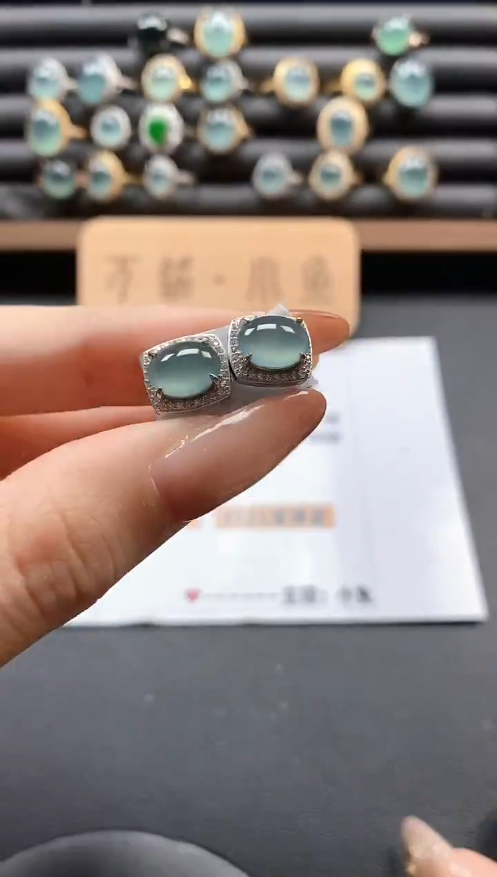 银S925镶嵌戒指翡翠515114