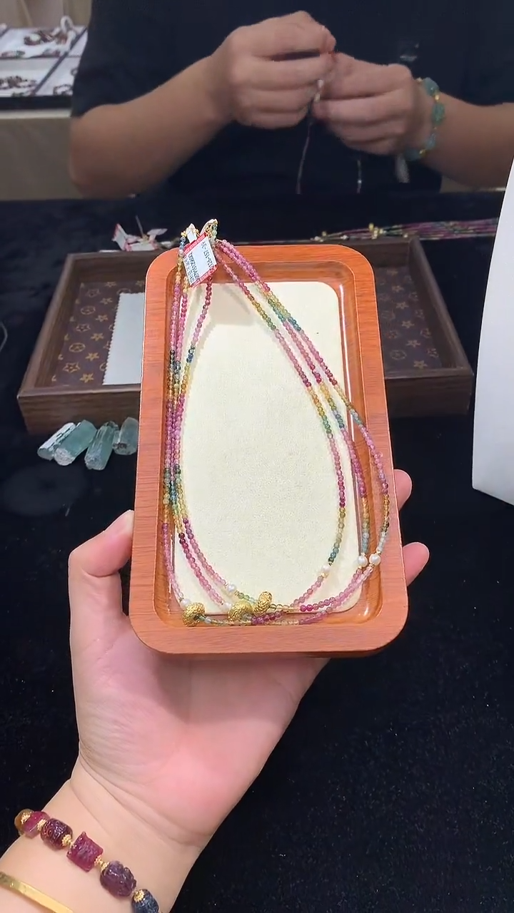 未镶嵌手链碧玺独家设计款项链多样性发其一