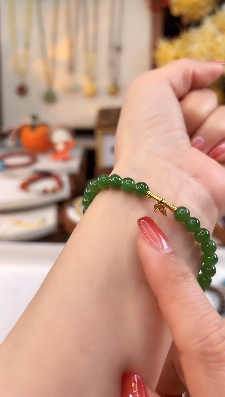 【闪购商品】和田玉手饰18K金镶嵌@@F921D015345