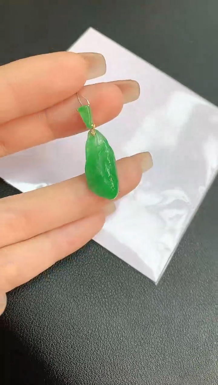 【闪购商品】翡翠颈饰18K金镶嵌赠礼盒证书 珍珍