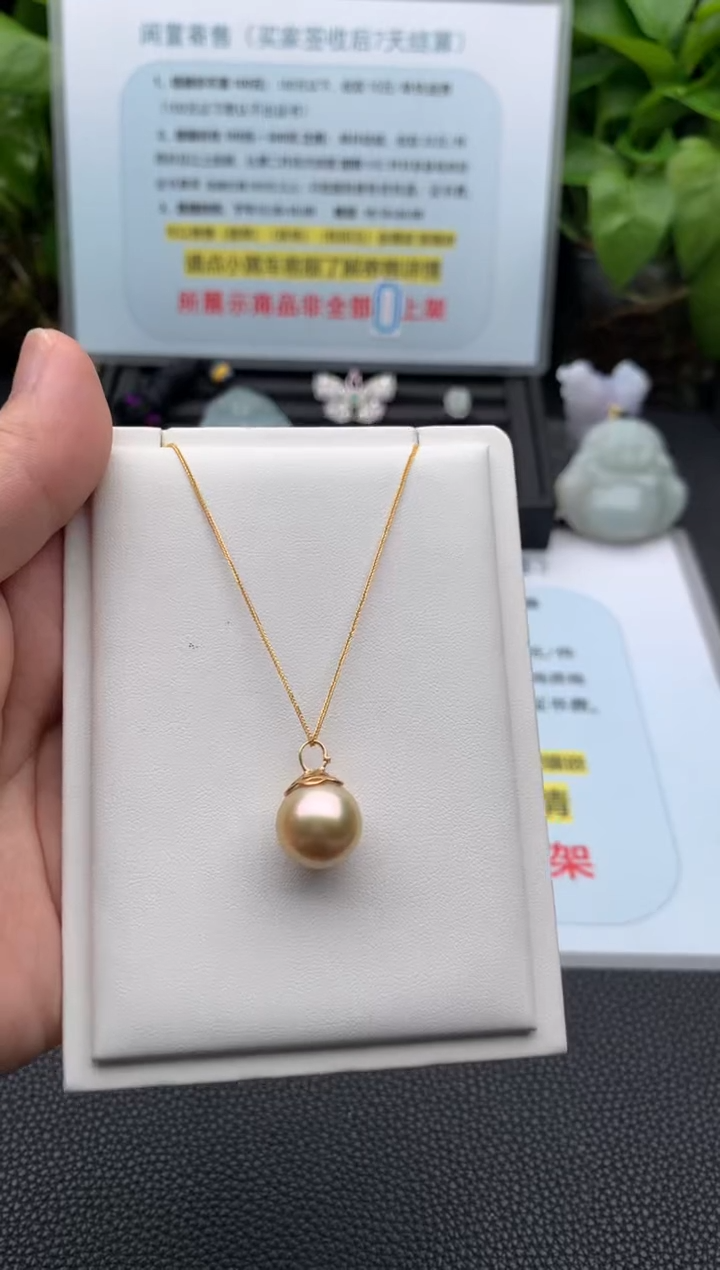 【闪购商品】海水珍珠颈饰18K金镶嵌吊坠